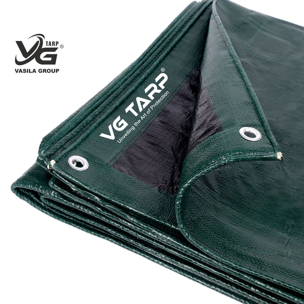 HDPE Tarpaulin Green to Black (300 GSM)