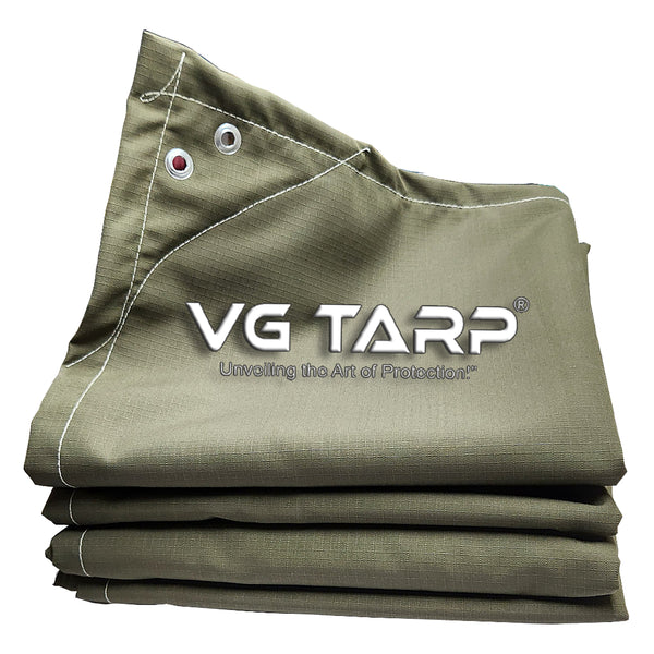 Green Olive Canvas Tarpaulin Truck Cover – All Sizes Available