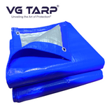 200 GSM blue silver HDPE tarpaulin folded VG TARP