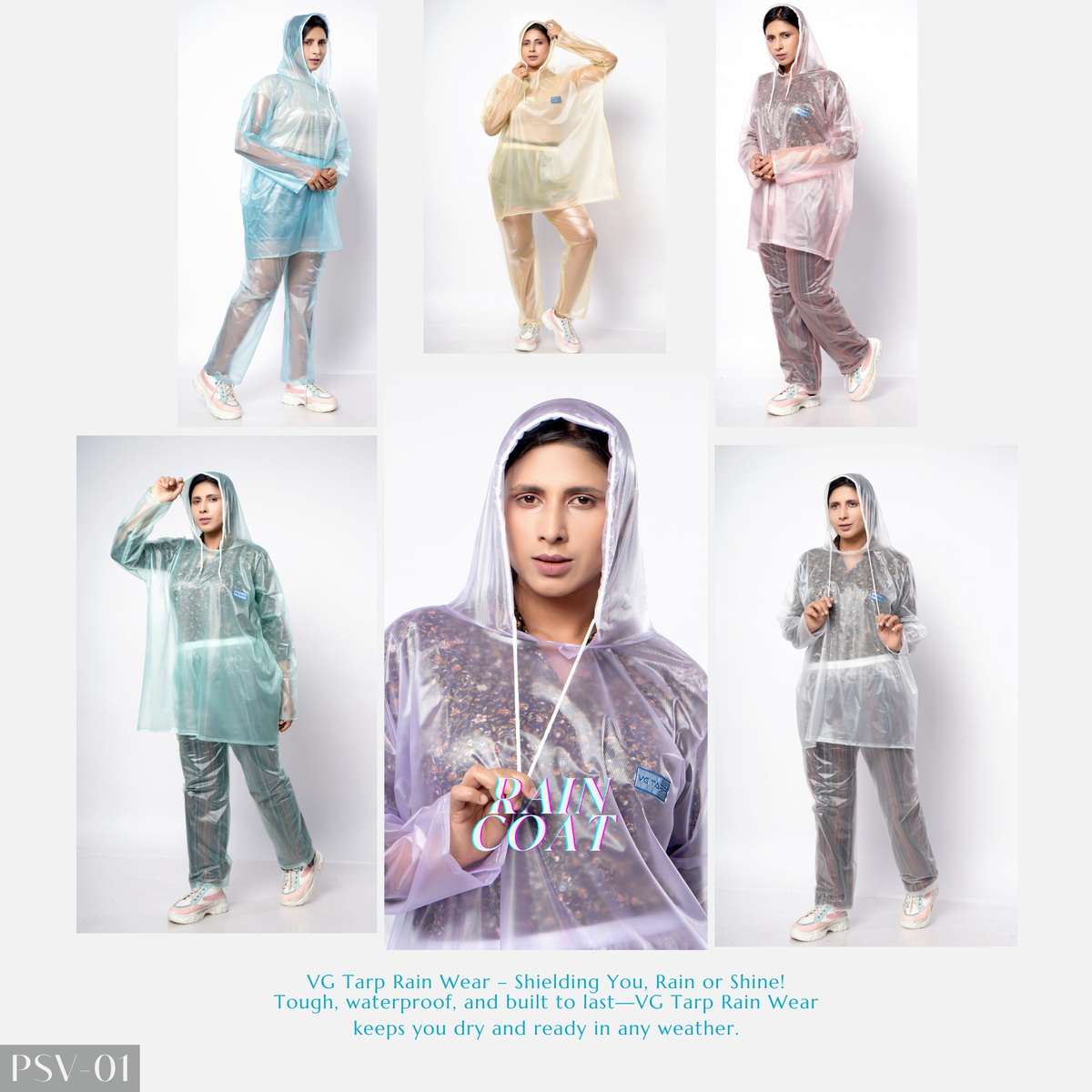 VG Tarp Hooded Rain Suit – Waterproof Raincoat Set for Men & Women