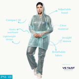 VG Tarp Hooded Rain Suit – Waterproof Raincoat Set for Men & Women