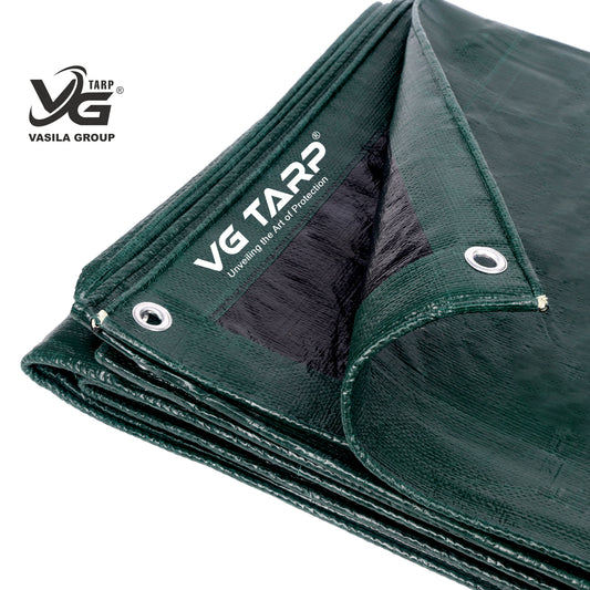 HDPE Tarpaulin Green to Black (300 GSM)