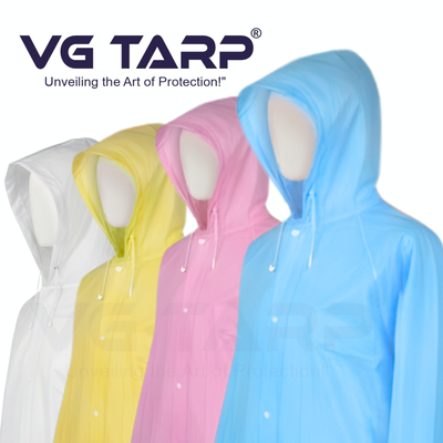 Stay Dry in Style – Imported Waterproof Hooded Poncho with Full Sleeves