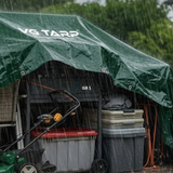 HDPE Tarpaulin Green to Black (300 GSM)